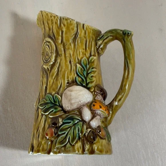 Rustic Yellow Tree Trunk Pitcher - Picture 8 of 15